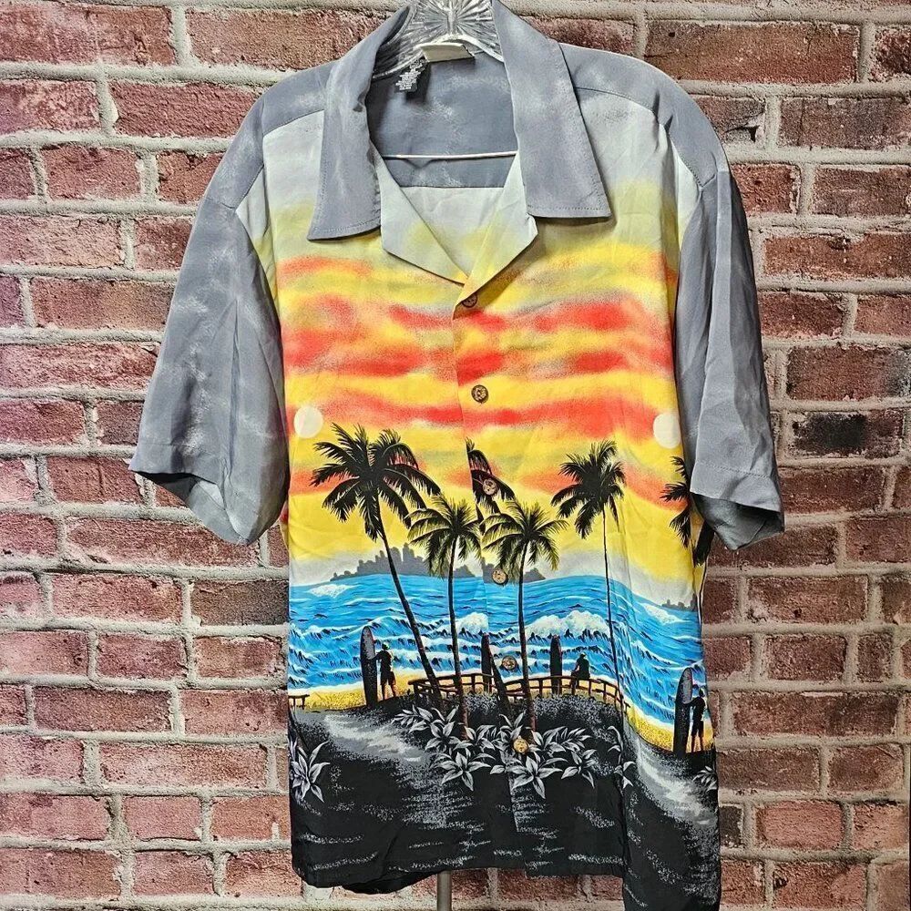 Men's KENNINGTON Hawaiian Surf Shirt XL VINTAGE 70s